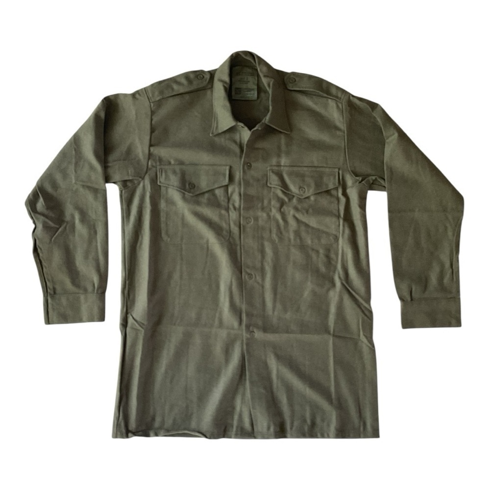 Vintage Military Combat Shirt Olive Green Size 2
